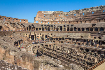 Fototapeta na wymiar Inside Colosseum in Rome