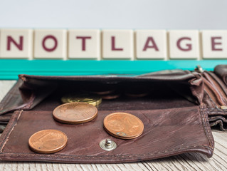 Notalage Geldbörse