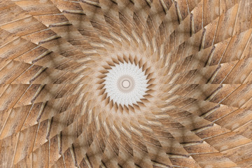 Abstract image of a funnel in the center. It looks like a mandala or decorative pattern.