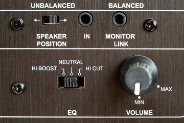 control panel active studio monitor.