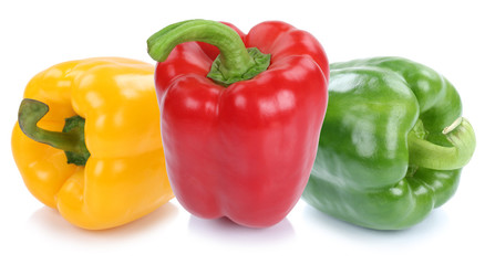 Paprika Paprikas bunt Gemüse Lebensmittel Freisteller freigeste