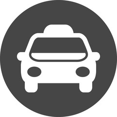 Obraz premium taxi-frontal-vehicle icon