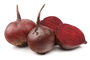 Beets on a white background