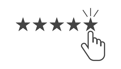 Customer reviews, rating, user feedback concept vector icon. Flat illustration on white background.