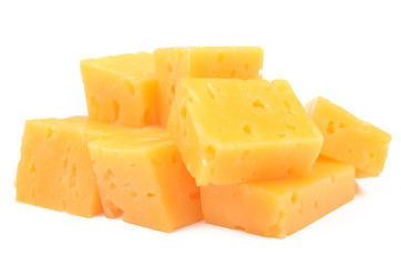 cheese on white background