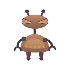 Cute Robot vectoor illustration in cartoon style
