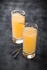 Lavender lemonade with fresh juice