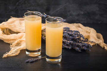 Lavender lemonade with fresh juice
