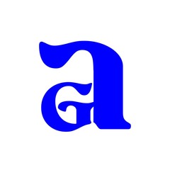 initial letter Ga blue color logo vector