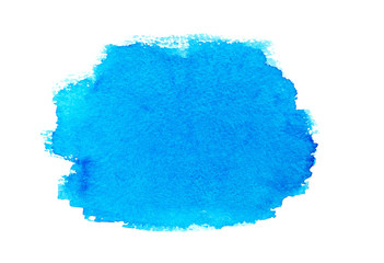 Blue of color strokes on white background with clipping path