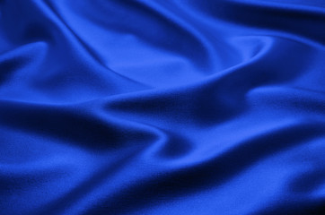 Smooth elegant blue silk can use as background