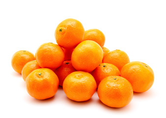 tangerine or mandarin fruit isolated on white background