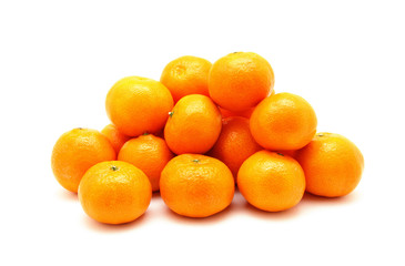 tangerine or mandarin fruit isolated on white background