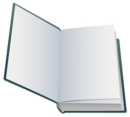 First blank page of open book
