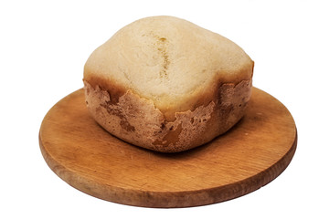 Homemade fresh white bread, cooked in a bread maker.