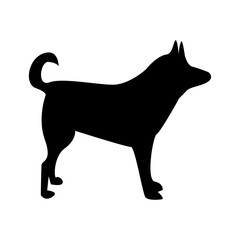 Silhouette of dog, vector illustration dog sign