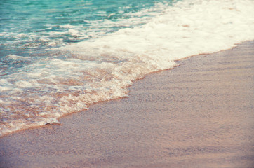 Wave of the sea on the beach