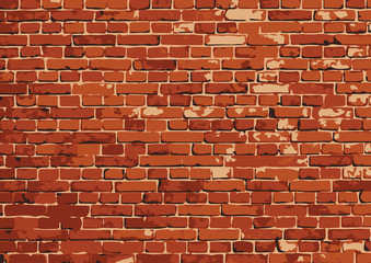 vector brick wall texture illustration, brickwall pattern - 136303049