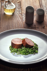 Medallions of pork tenderloin.