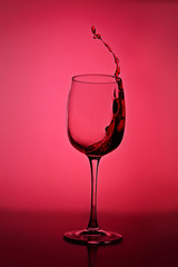 wine glass in motion
