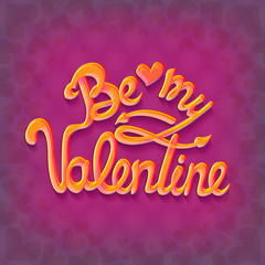 Vector illustration. Valentines Day Party Poster Design. Template of invitation, flyer, poster or greeting card.