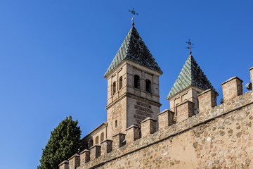 Fototapeta na wymiar Old Bisagra gate or Puerta de Alfonso VI gate. Toledo, Spain.