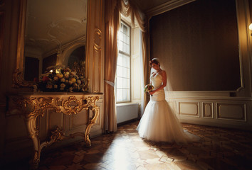 beautiful woman waiting for her husband