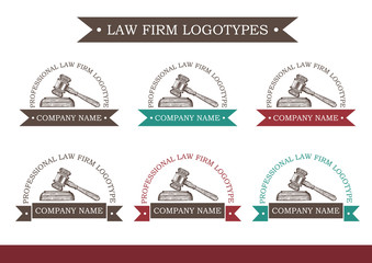 vector logotypes for law firm, attorney or lawyer