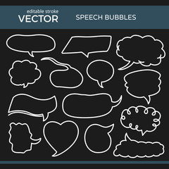 Sketched Speech Bubbles with Editable Stroke