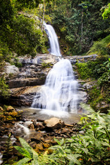 Naklejka na ściany i meble beautiful Waterfall located in doi Inthanon chiangmai, Thailand.