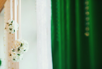 Green decoration on wedding