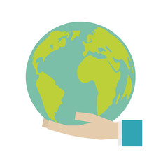 Save the world icon vector illustration graphic design