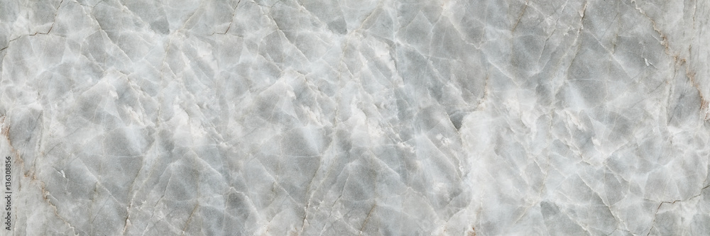 Poster horizontal white and gray marble for pattern and background