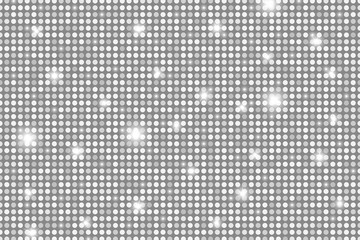 Silver shining rounds seamless texture. Gold, luxury, information or network graphic design concept. Vector illustration