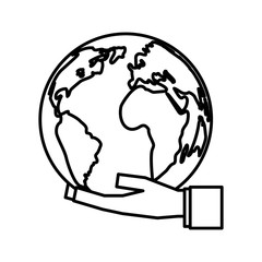 Save the world icon vector illustration graphic design