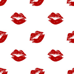 Pattern with colorful lips.Seamless vector valentines print.Textile texture for valentine's day  