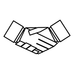 Handshake symbol isolated icon vector illustration graphic design