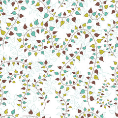 vector seamless floral background with clambering plants