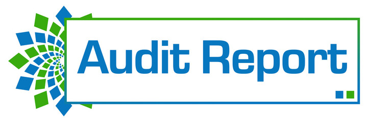 Obraz premium Audit Report Green Blue Circular Bar 