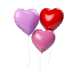 Fototapeta na wymiar Heart balloons