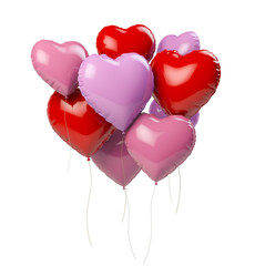 Fototapeta na wymiar Heart balloons