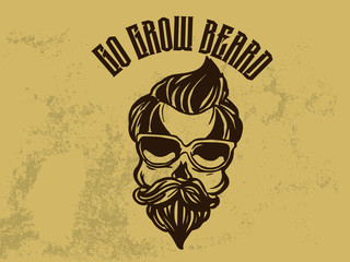 Set of vintage barber shop design