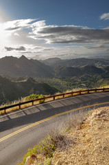 Fototapeta na wymiar Famous Mulholland Highway in California, USA