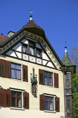 Fototapeta na wymiar Hausfassade in Konstanz am Bodensee, Baden-Wuerttemberg, Deutschland, Europa