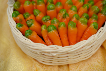 Thai dessert delicious imitation fruit,carrot