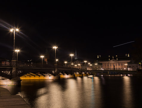 View from the embankment in the House of Nobility in Stockholm. Sweden. 05.11.2015