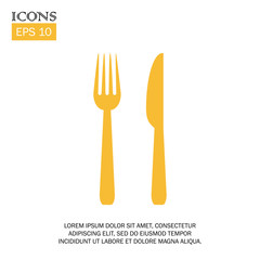 vector flat design food and restaurant icon