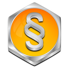 Law paragraph button - 3D illustration