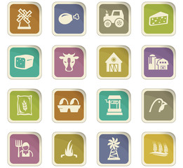 Agriculture and farming icons set