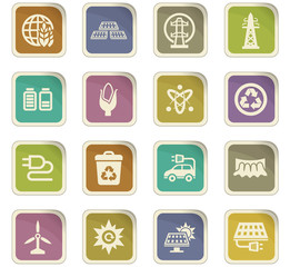 BIO Fuel industry icons set